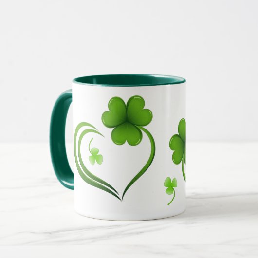 St. Patrick's Day Shamrock Mok (Voorkant links)