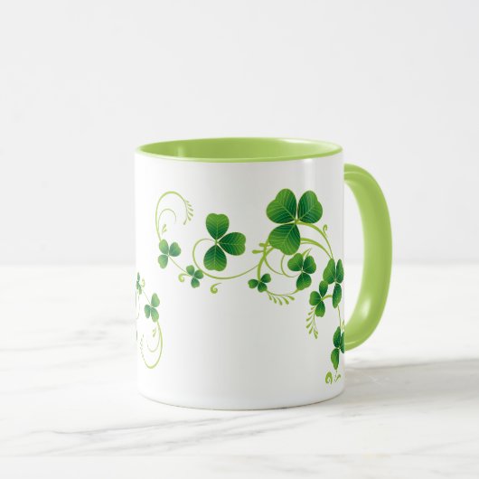 St. Patrick's Day Shamrock Mok (Voorkant rechts)