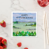 St Patrick's Day Shamrock Napkins Servet (Insitu)
