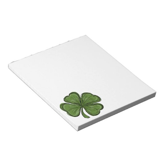 St Patrick's Day Shamrock Notitieblok (Schuin)