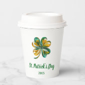 St. Patrick's Day Shamrock. Papieren Bekers (Voorkant)