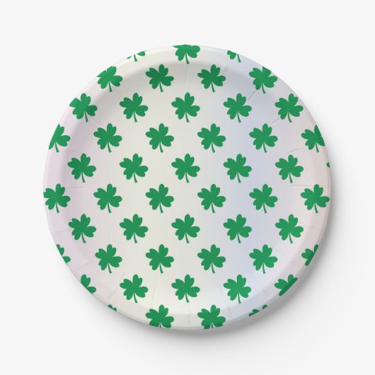 St Patrick's Day Shamrock Papieren Bordje (Voorkant)