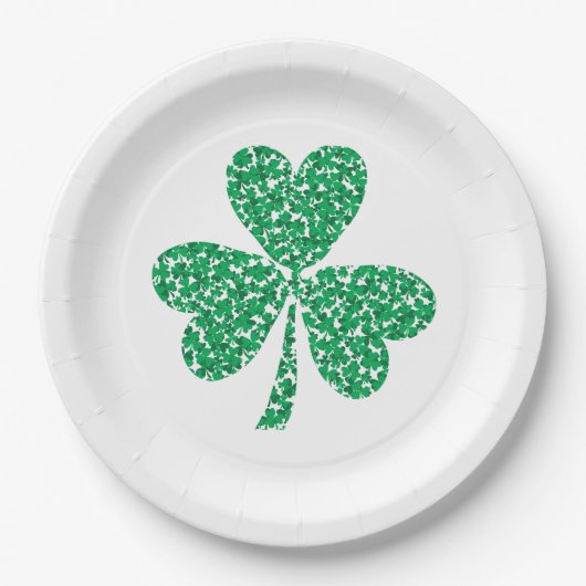 St Patricks Day Shamrock Papieren Bordje (Voorkant)
