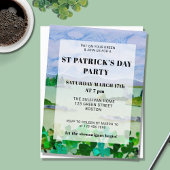 St Patrick's Day Shamrock Party Invitation Briefkaart