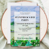 St Patrick's Day Shamrock Party Invitation Kaart