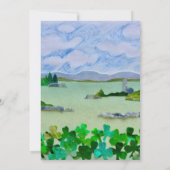 St Patrick's Day Shamrock Party Invitation Kaart (Achterkant)