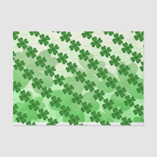 St Patricks Day Shamrock patroon Tissuepapier (Voorkant)