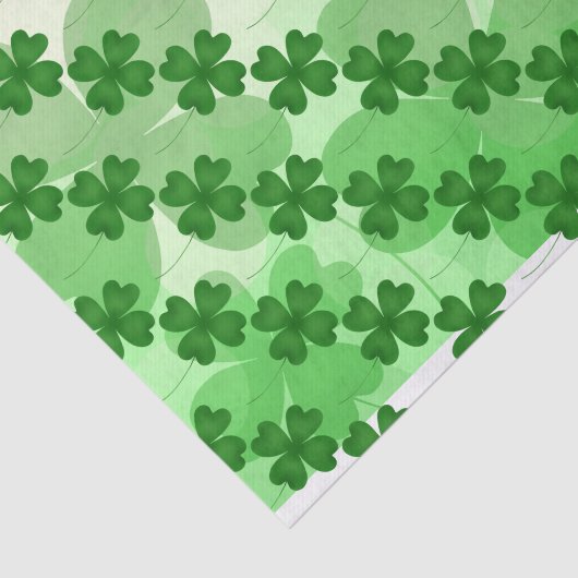 St Patricks Day Shamrock patroon Tissuepapier (Detail)