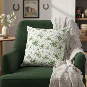 St. Patrick's Day Shamrock Patroon Worp Kussen