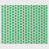 St Patrick's Day Shamrock Pattern Green Leaf 2025 Cadeaupapier (Vlak)