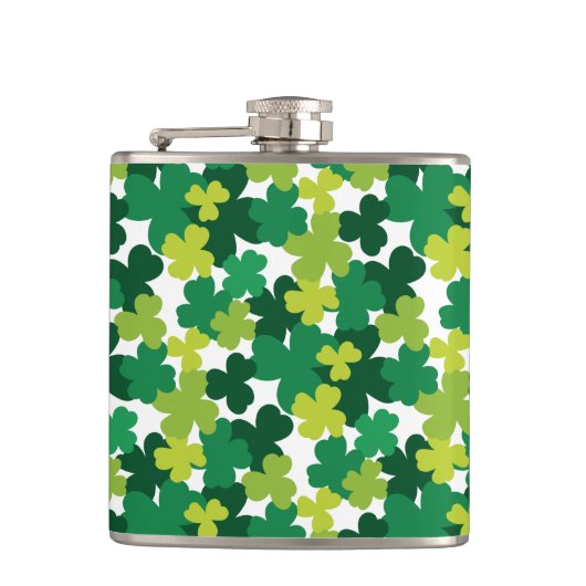 St. Patrick's Day Shamrock Pattern Heupfles (Voorkant)