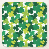 St. Patrick's Day Shamrock Pattern Kartonnen Onderzetters (Voorkant)