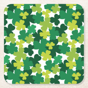 St. Patrick's Day Shamrock Pattern Kartonnen Onderzetters