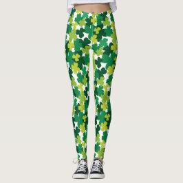 St. Patrick's Day Shamrock Pattern Leggings