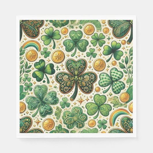 St. Patrick's Day Shamrock Pattern Servet (Voorkant)