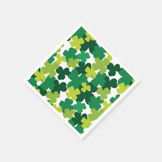 St. Patrick's Day Shamrock Pattern Servet (Hoek)