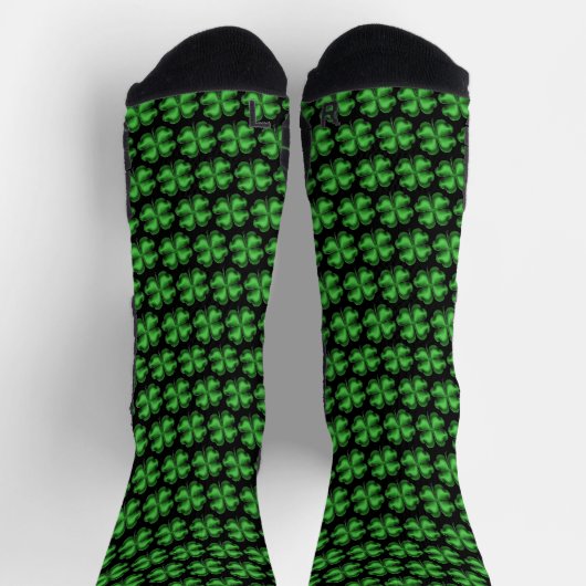 St Patrick's Day Shamrock Pattern Sokken (Top)