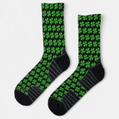 St Patrick's Day Shamrock Pattern Sokken (Links)