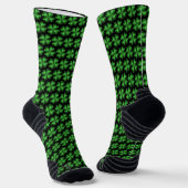 St Patrick's Day Shamrock Pattern Sokken (Gebogen)