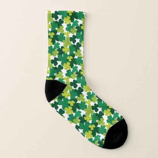 St. Patrick's Day Shamrock Pattern Sokken (Rechts - buiten)