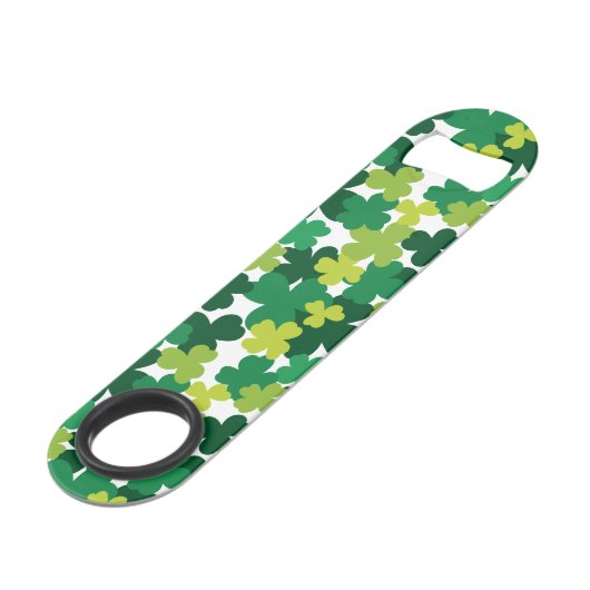 St. Patrick's Day Shamrock Pattern Speed Flessenopener (Voorkant Gekanteld)