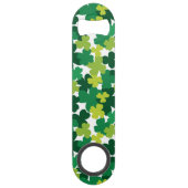St. Patrick's Day Shamrock Pattern Speed Flessenopener (Achterkant)
