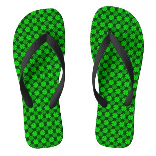 St. Patrick's Day Shamrock Pattern Teenslippers (Voetbed)