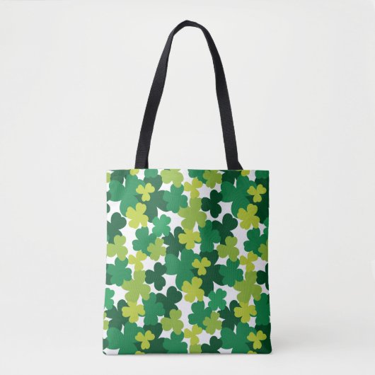 St. Patrick's Day Shamrock Pattern Tote Bag (Voorkant)