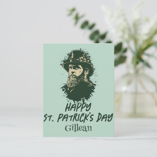 St. Patrick's Day  Shamrock personaliseert Briefkaart (Staand voorkant)