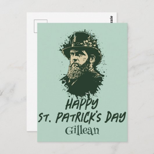 St. Patrick's Day  Shamrock personaliseert Briefkaart (Voorkant / Achterkant)