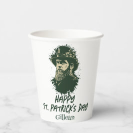 St. Patrick's Day  Shamrock personaliseert Papieren Bekers