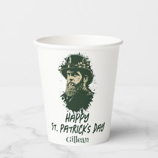 St. Patrick's Day  Shamrock personaliseert Papieren Bekers (Voorkant)