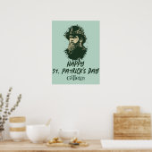 St. Patrick's Day  Shamrock personaliseert Poster (Keuken)