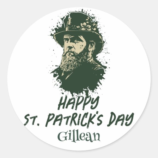 St. Patrick's Day Shamrock personaliseert Ronde Sticker (Voorkant)