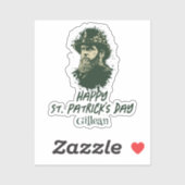 St. Patrick's Day  Shamrock personaliseert Sticker (Vel)