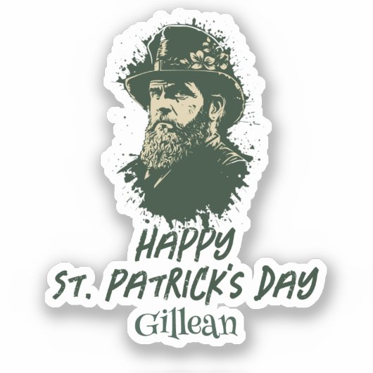 St. Patrick's Day  Shamrock personaliseert Sticker (Voorkant)