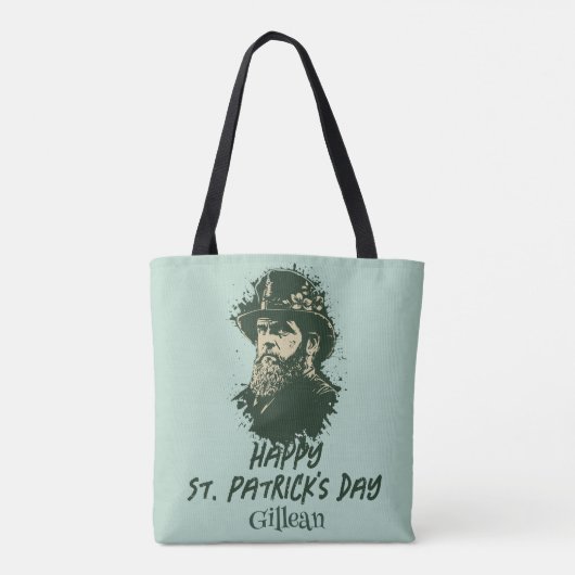 St. Patrick's Day Shamrock personaliseert Tote Bag (Achterkant)