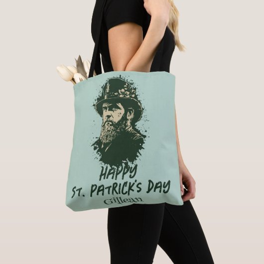 St. Patrick's Day Shamrock personaliseert Tote Bag (Dichtbij)