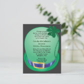 St. Patrick's Day Shamrock Pet Party Invitation Kaart (Staand voorkant)