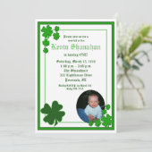 St. Patrick's Day Shamrock *PHOTO* Birthday 5x7 Kaart (Staand voorkant)