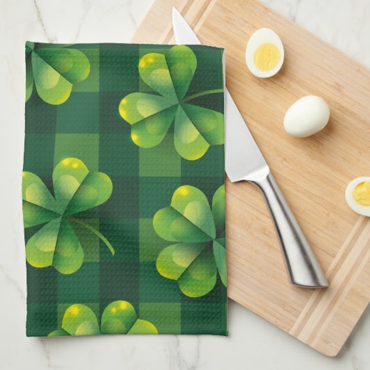 St. Patrick's Day Shamrock Play Theedoek (Quarter Fold)