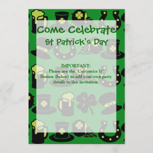 St. Patricks Day Shamrock Pot of Gold Green Beer Kaart