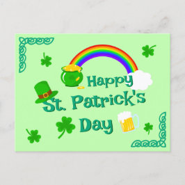 St. Patrick's Day Shamrock Pot van Gouden Keltisch Briefkaart