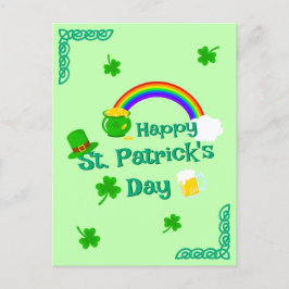 St. Patrick's Day Shamrock Pot van Gouden Keltisch Briefkaart