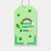 St. Patrick's Day Shamrock Pot van Gouden Keltisch Cadeaulabel (Voorkant)
