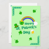St. Patrick's Day Shamrock Pot van Gouden Keltisch Feestdagenkaart (Voorkant / Achterkant)