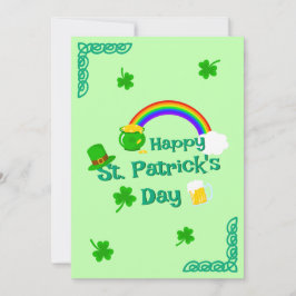 St. Patrick's Day Shamrock Pot van Gouden Keltisch Feestdagenkaart