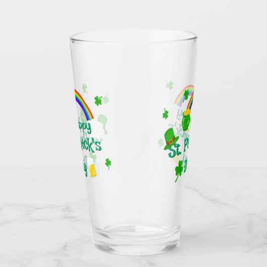 St. Patrick's Day Shamrock Pot van Gouden Keltisch Glas (Rechts)