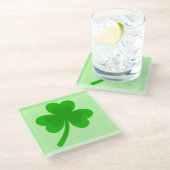 St. Patrick's Day Shamrock Pot van Gouden Keltisch Glazen Onderzetter (Schuin)
