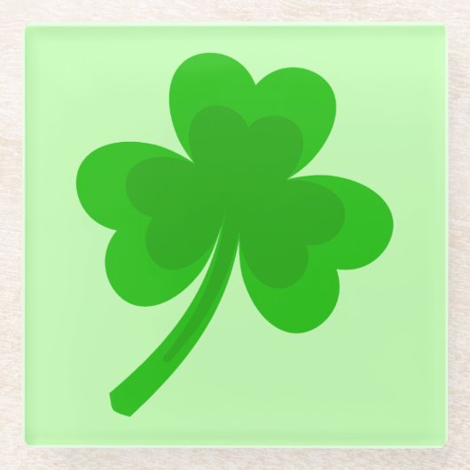 St. Patrick's Day Shamrock Pot van Gouden Keltisch Glazen Onderzetter (Voorkant)